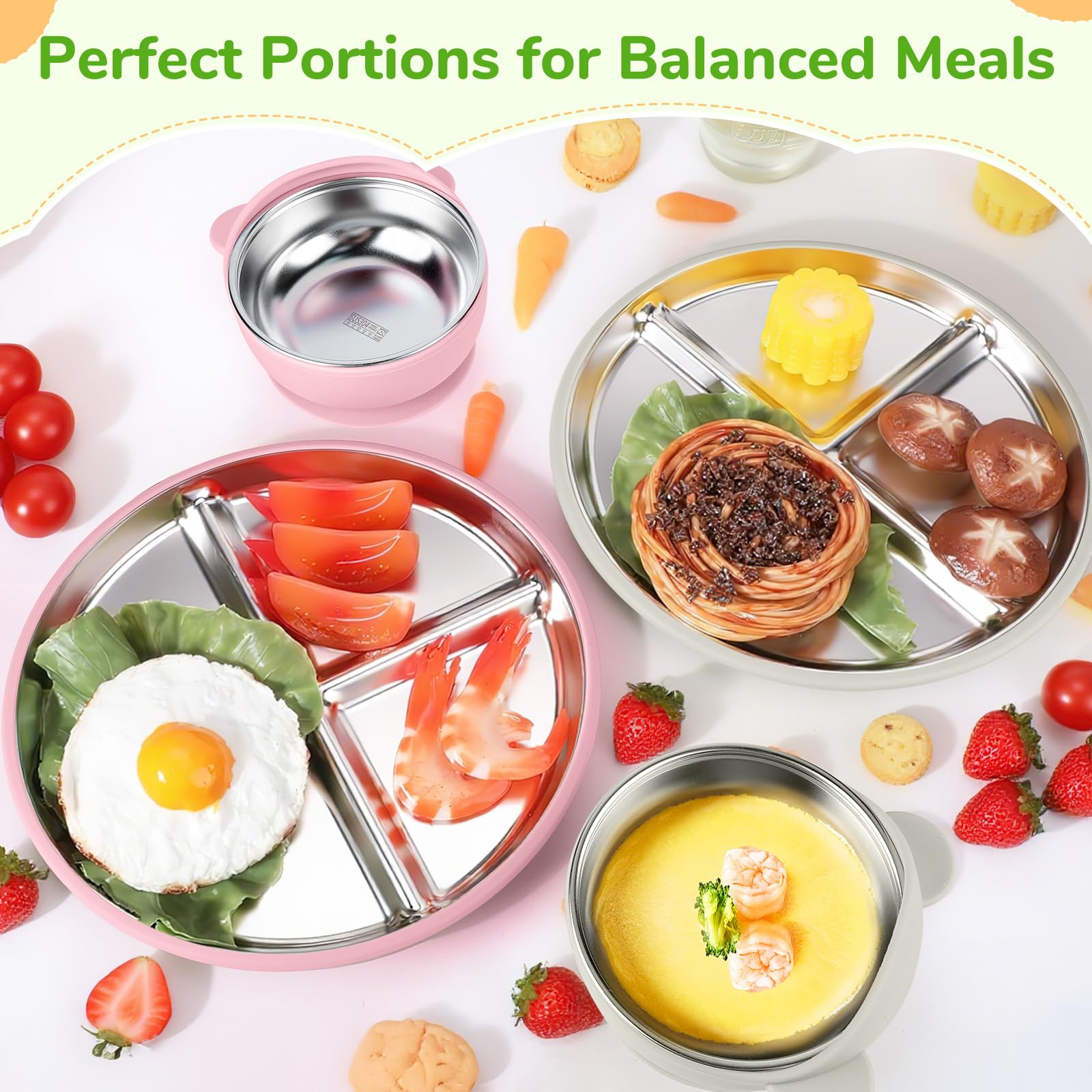 Stainless Steel Baby Feeding Set, Dishwasher Safe Toddler Utensils - Image 4