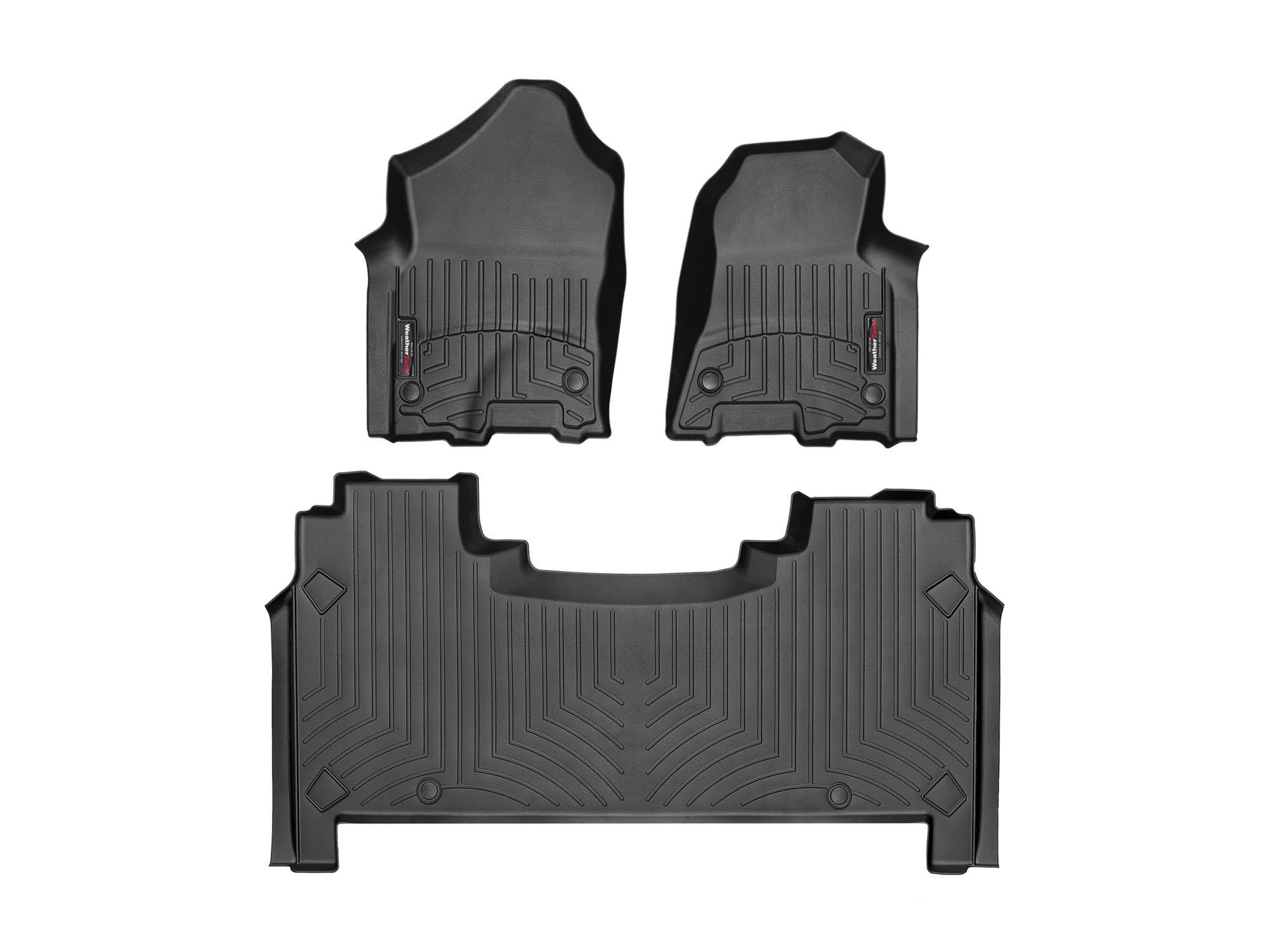 WeatherTech DigitalFit Front and Rear Floorliners for 2019-2021 Dodge RAM 1500 Crew Cab, Black
