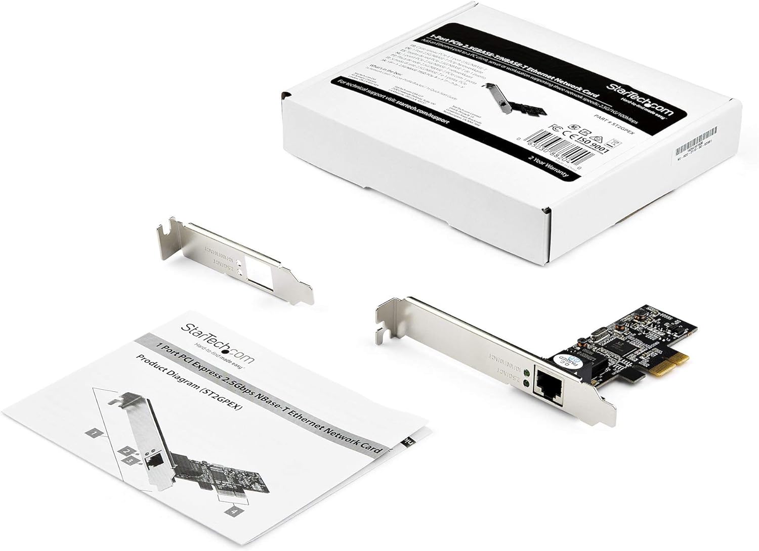 StarTech.com 1 Port PCIe Network Card - 2.5Gbps 2.5GBASE-T PCIe Network Card x1 PCIe - PCI Express LAN Card - RTL8125 (ST2GPEX)