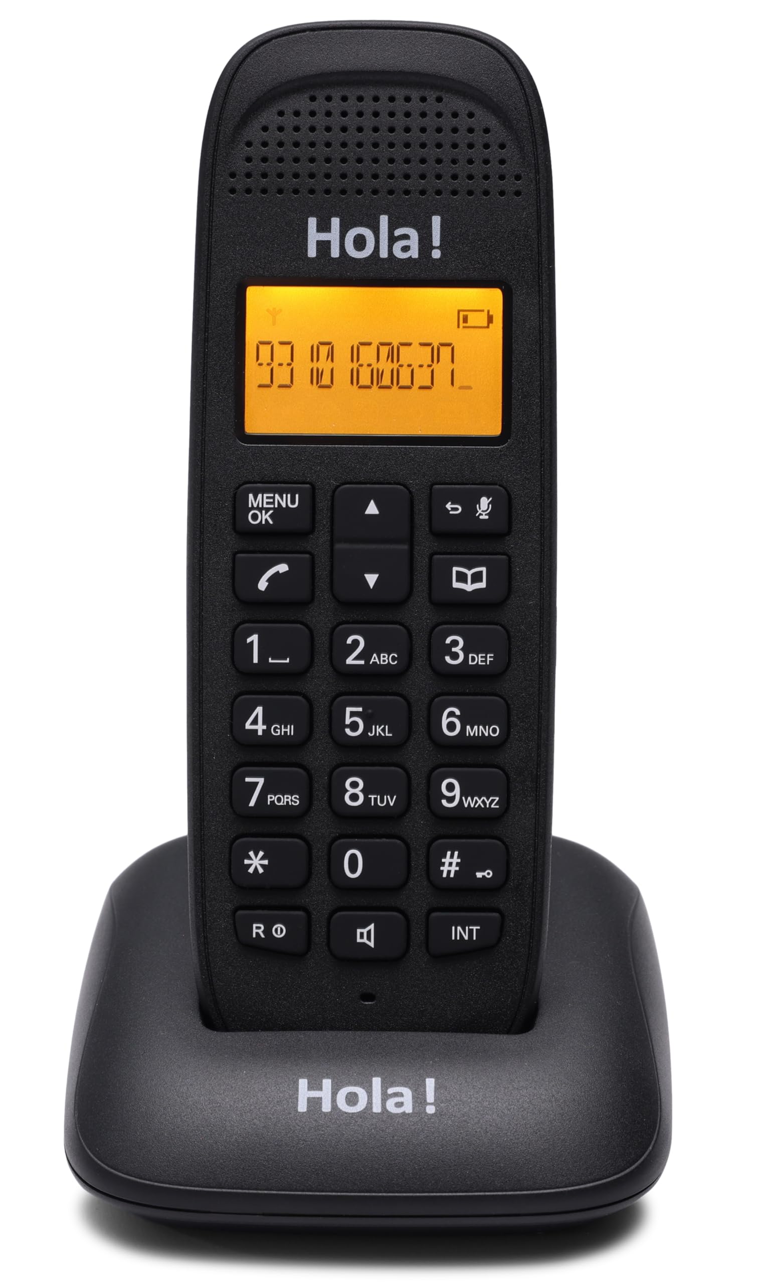 Hola ! Tc 700 Cordless 2.4Ghz Landline Phone with Caller Id Display, Stores 50 Contacts, Upto 8Hrs of Talk Time, Solid Build Quality, Alarm Function, Auto Answer, Mute & Flash Function