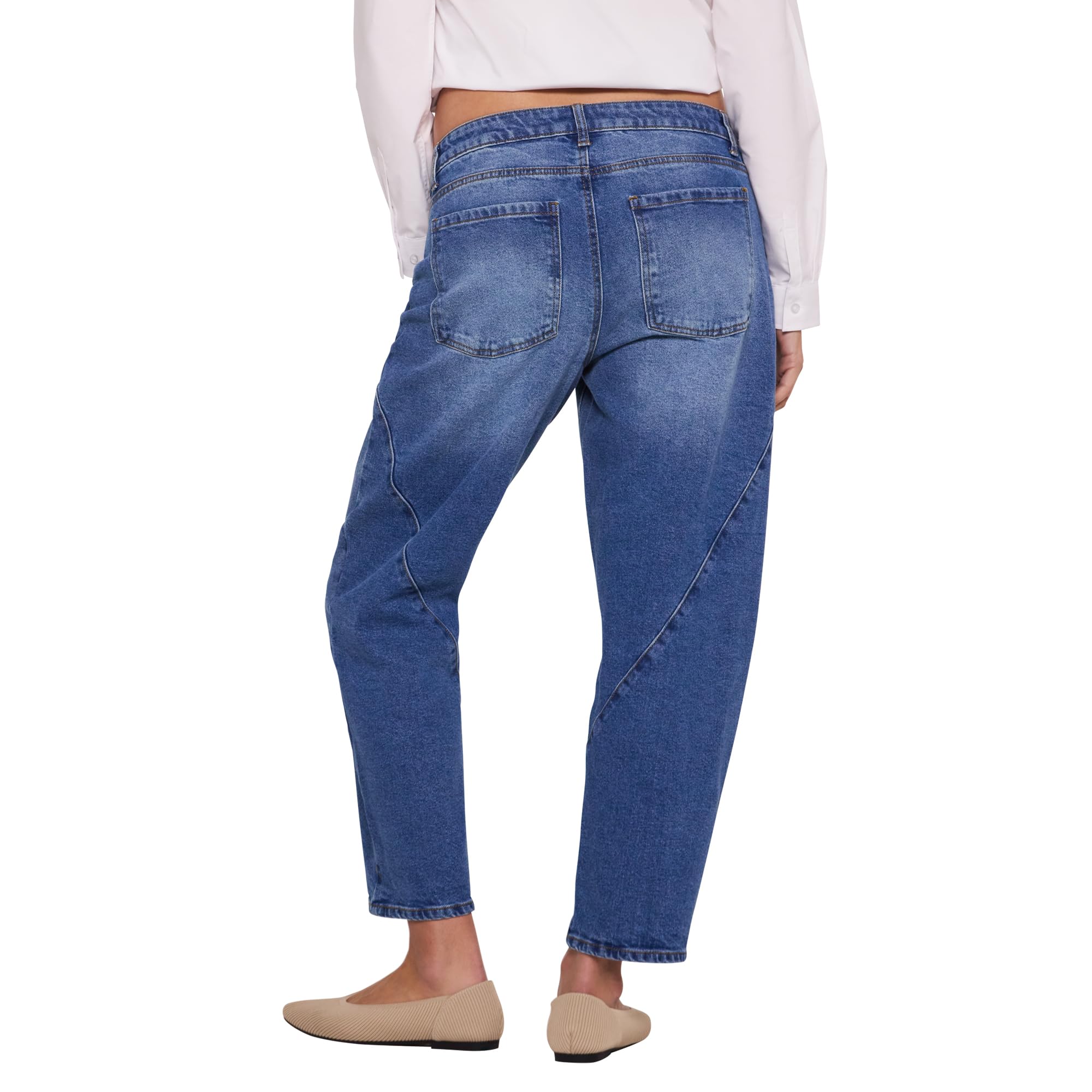Motherhood Maternity Damen Under The Belly Elastic Waist Barrel Leg Pregnancy Jeans