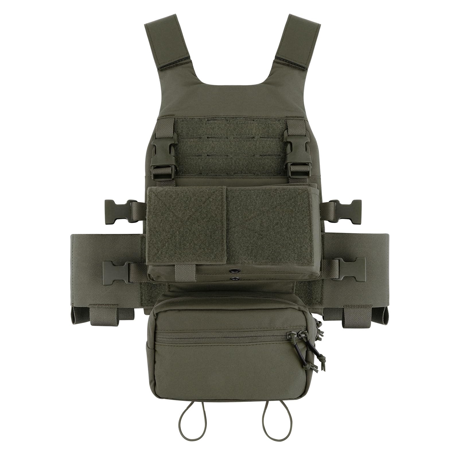 FCS Gilet tactique de transport à profil bas pour Airsoft réglable Protection de poitrine pour paintball Jeu Entraînement Chasse CS