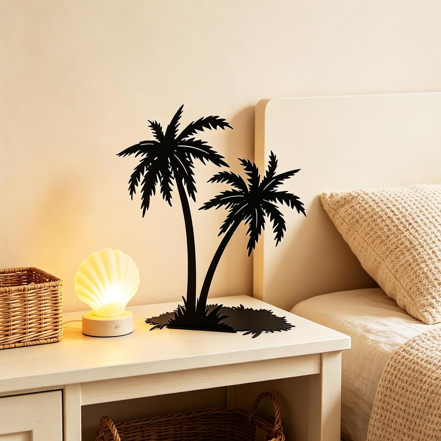 Metal Table Top Palm Tree, Palm Tree Centerpieces for Tables, Tropical Tabletop Decor, Coastal Decorations, Beach House Decor