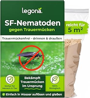 Gesponserte Anzeige – Legona SF-Nematoden zur Bekämpfung von Trauermücken - 5m² Blumenerde / 2,5 Mio / 30 Pflanzen - Bio S...