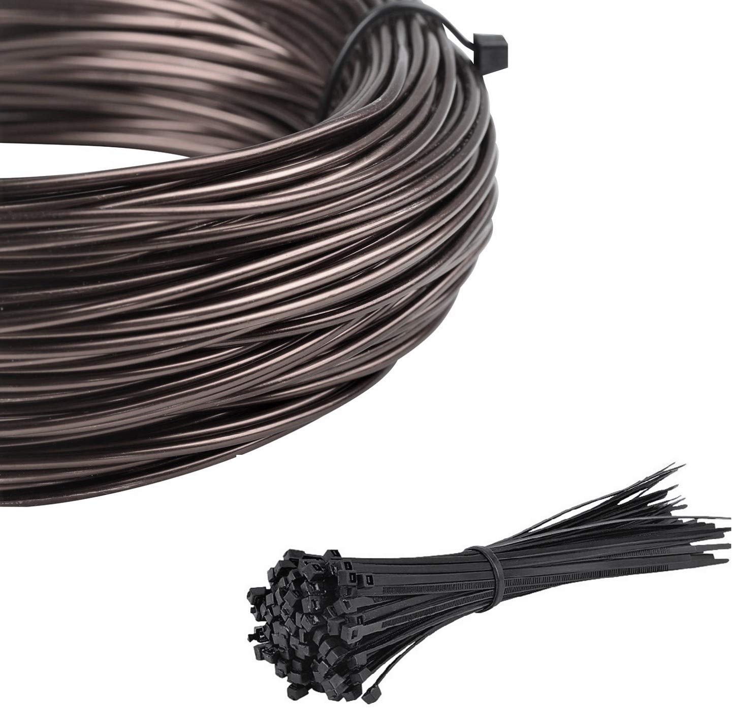 ART IFACT 33 Feets Anodized Aluminium Wire of 2.5mm and 100 Pieces of Cable Ties - Bonsai Training Wire, Craft Wire — Amazon image 5