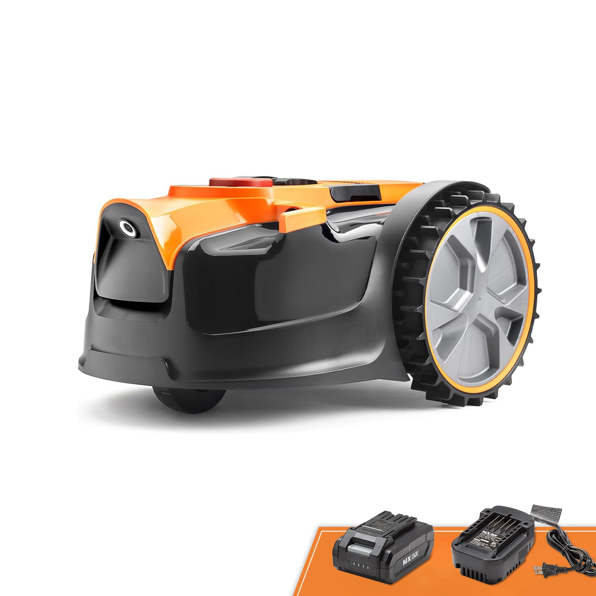 Lawnmaster OcuMow®16 bezprzewodowa kosiarka robota, odpowiednia do robotów samobieżnych o powierzchni do 80 m², z akumulatorem 2 Ah, kompaktowy model dla początkujących bez kabla ograniczającego