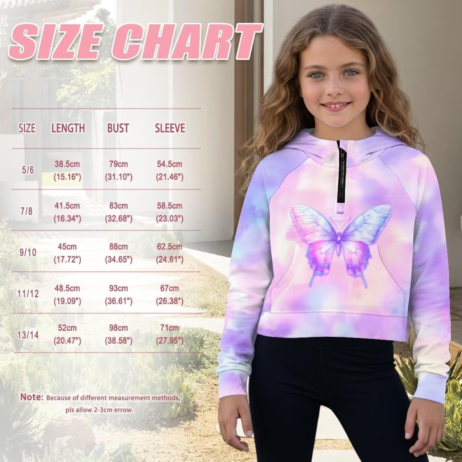 Girls Half Zip Sweatshirt Hooded Pullover for Teen Kids Long Sleeve Tops Fall Winter Casual Wear 5-14 Year