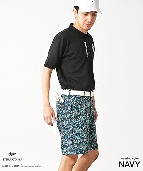 Amazon | メンズゴルフショートパンツ ネイビー Mサイズ│ストレッチ Amazon | メンズゴルフショートパンツ ネイビー Mサイズ│ストレッチ