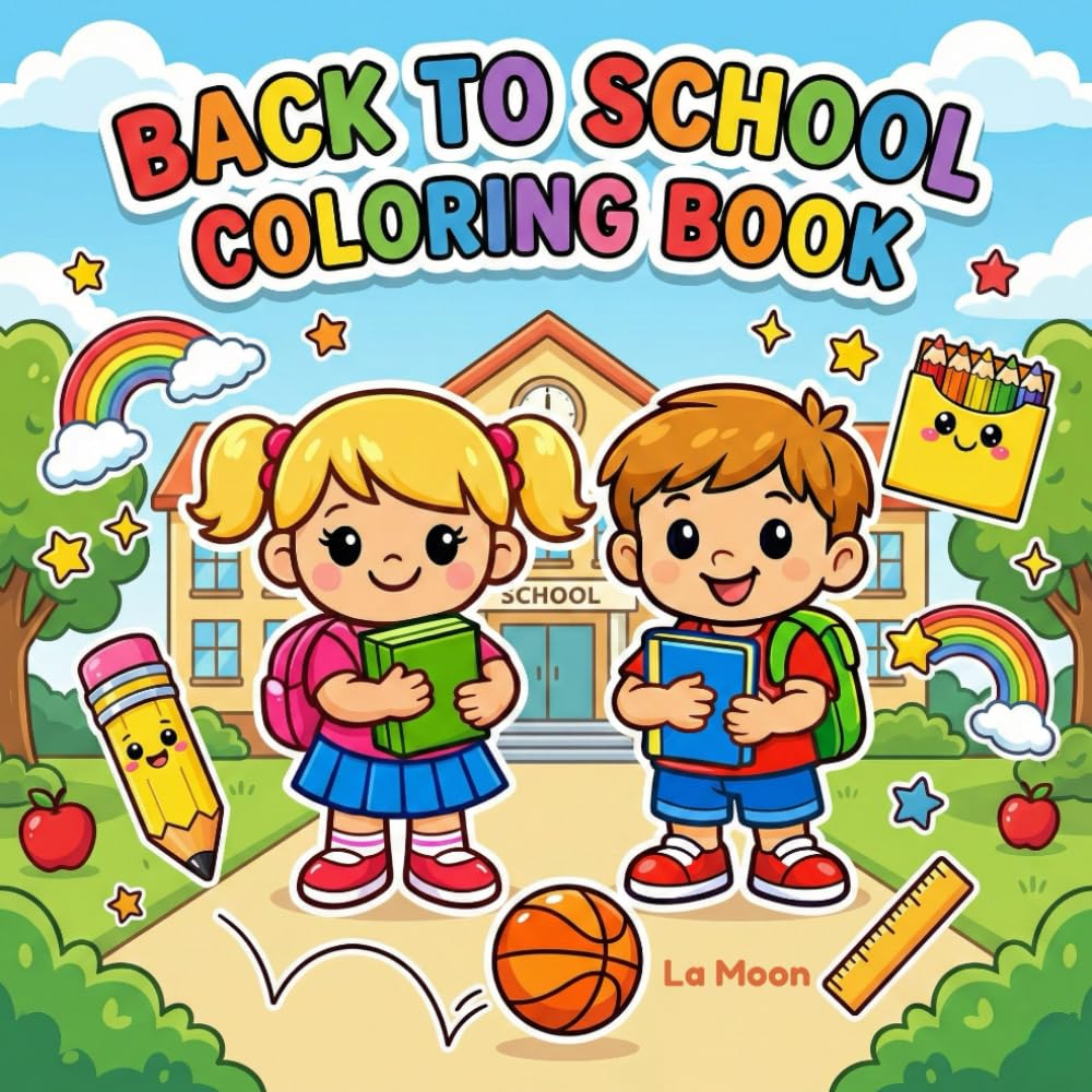 Back to School Coloring Book: Easy & Bold Coloring Pages for Kids, Teens, and Adults | Fun School-Themed Designs for All Ages (Bold & Easy Coloring Book)