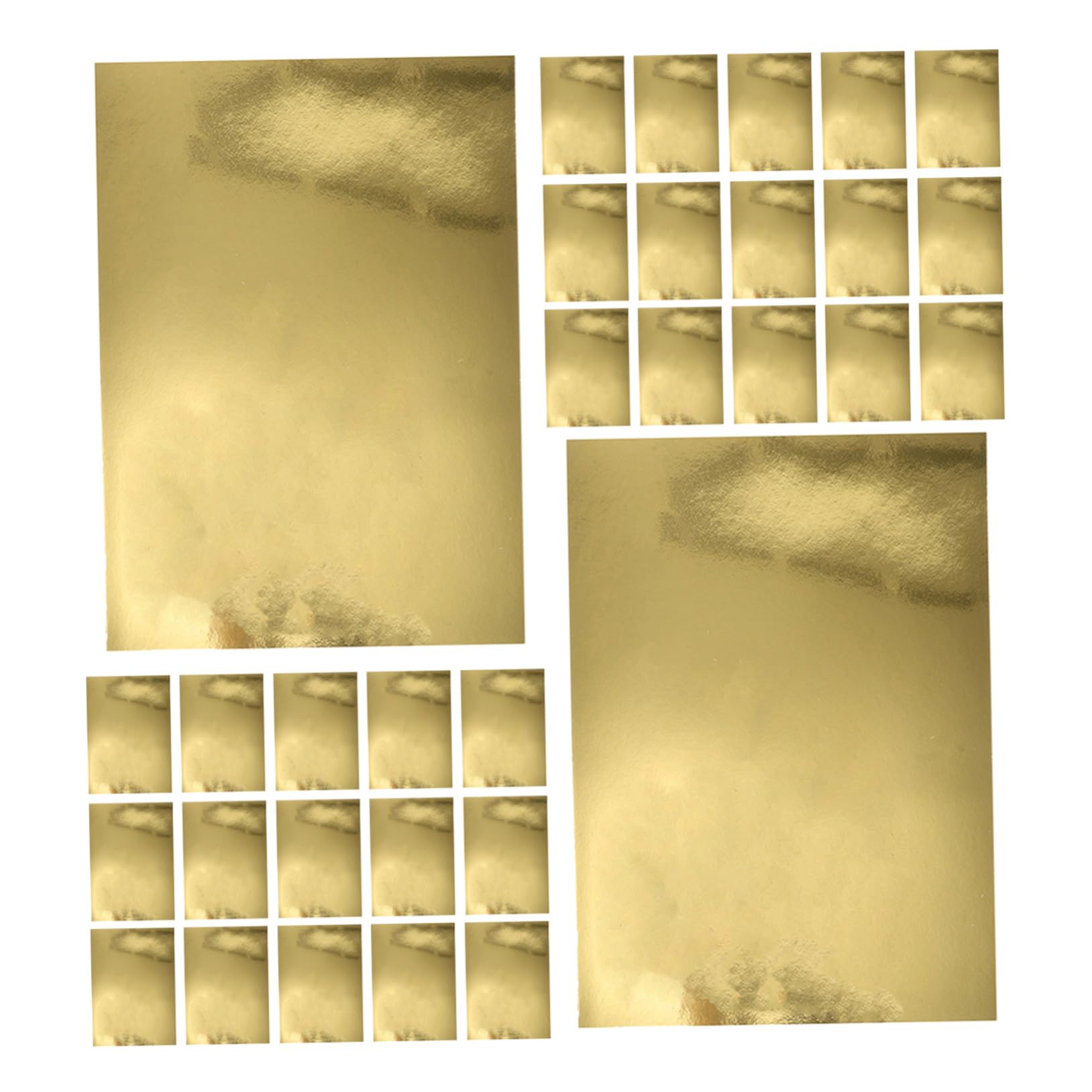 Cartoncino Metallizzato a Specchio Oro A4 70 Pezzi per Scrapbooking | Finitura Lucida, Trama , Facile da Piegare, Formato Pratico per Pittura e Lavori Creativi