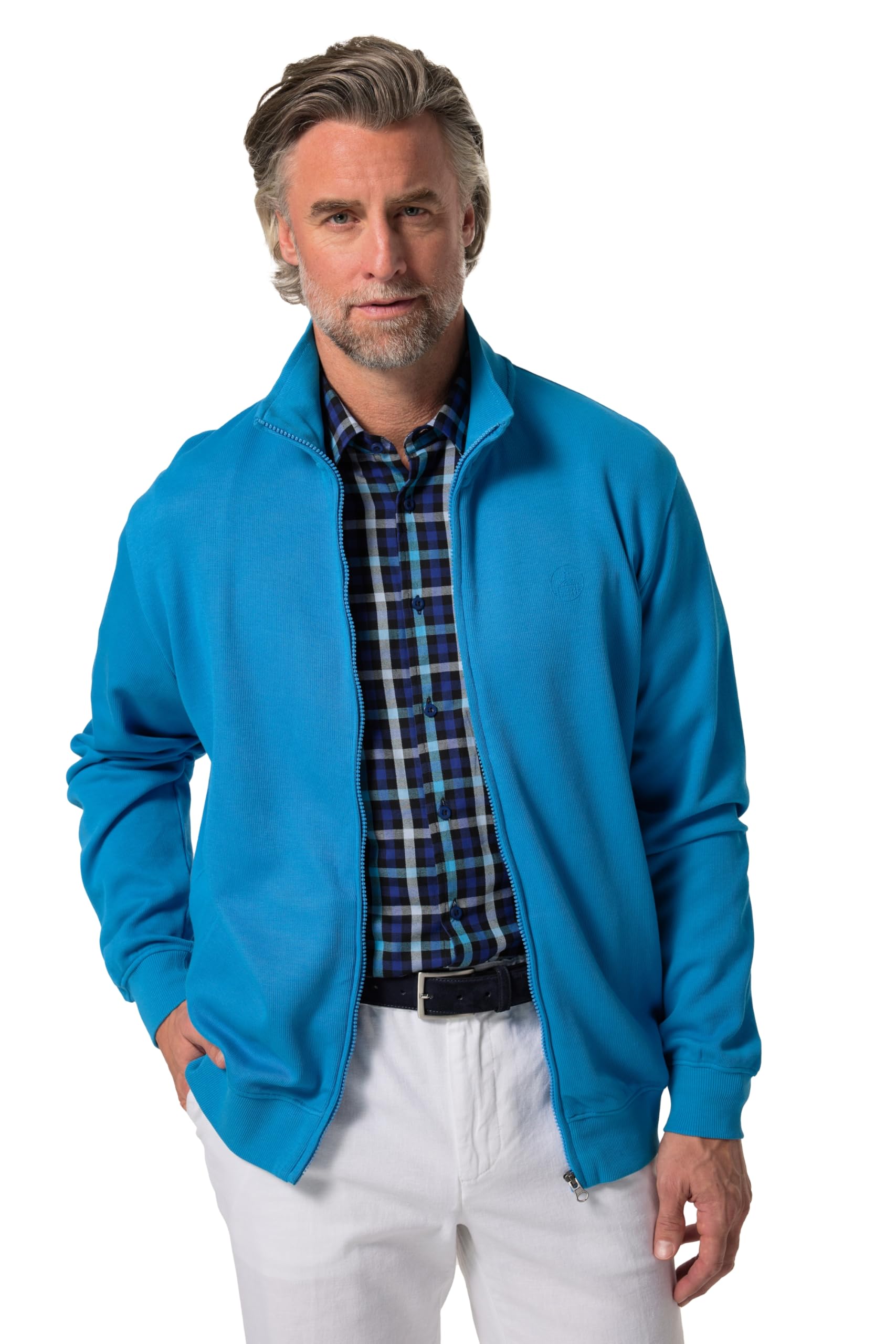 Boston Park Herren große Größen Übergrößen Menswear L-8XL Sweatjacke, Rippsweat, Stehkragen 836241