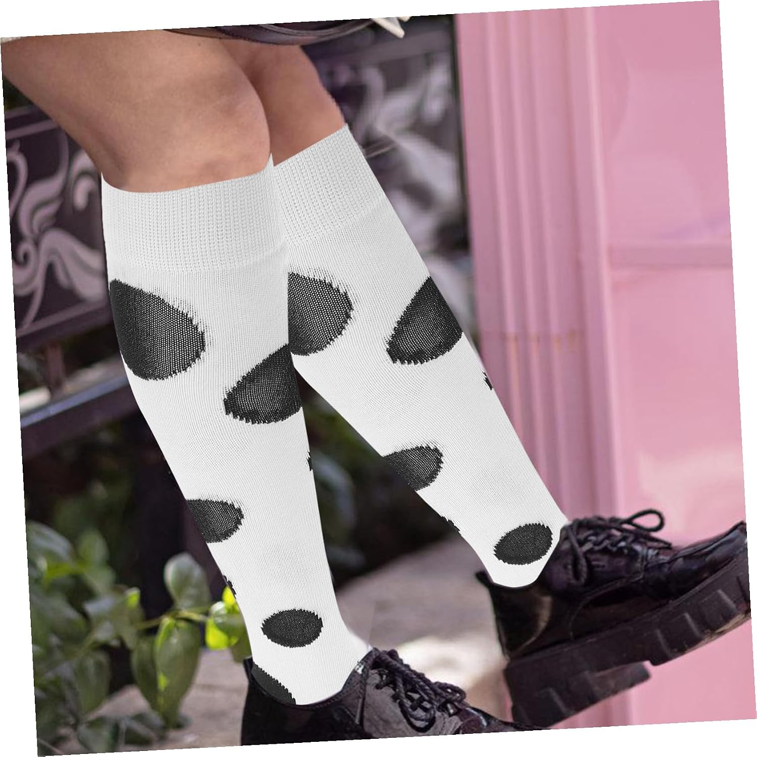 VANZACK Cute Winter Knee High Socks with Dots Soft Polyester Long Tube Socks for Boys Elastic Comfortable Fit Non-slip Over the Knee