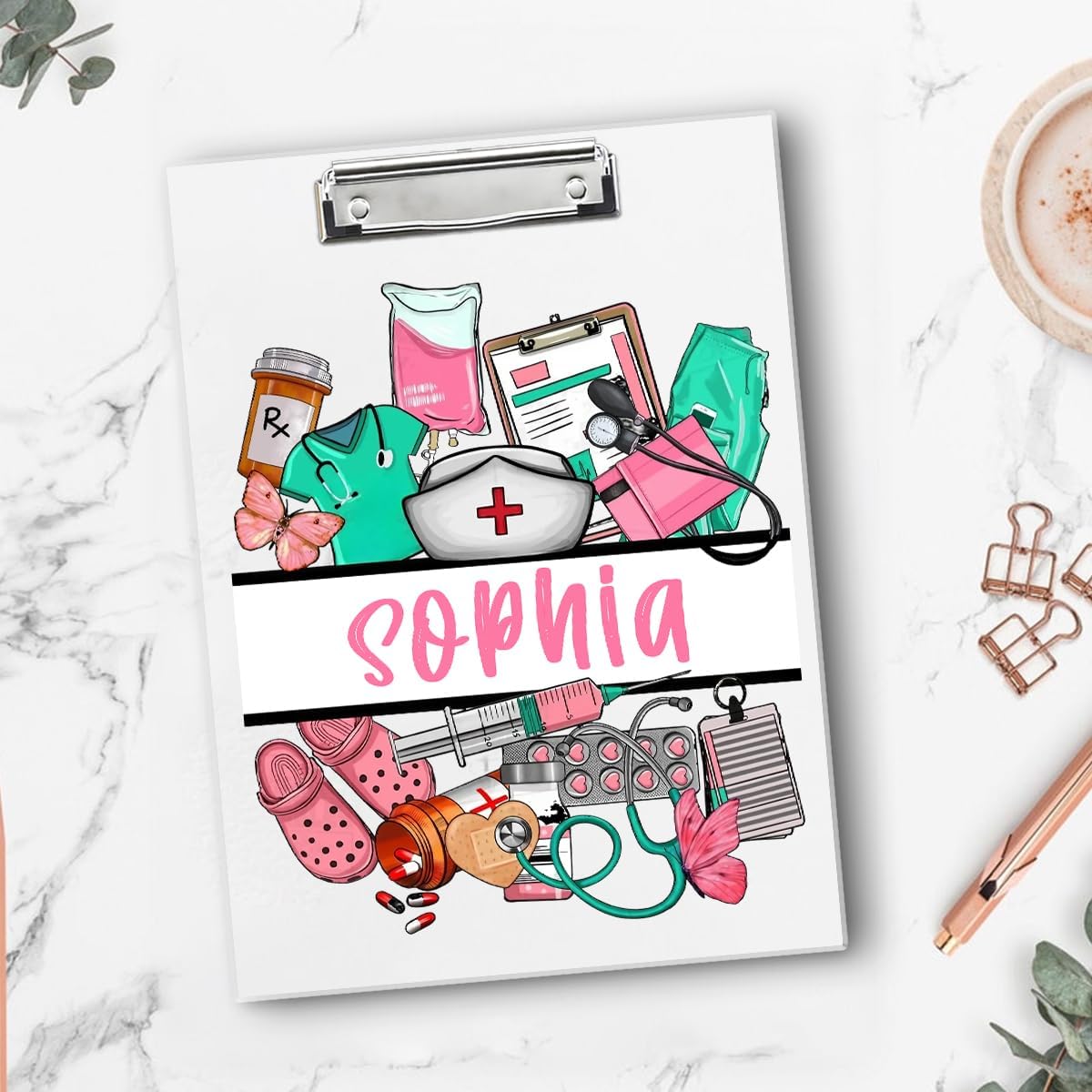 Personalized Nurse Clipboard with Name, Nurse Gift, RN NICU Nurse School Acrylic Clipboard, Doctor Hospital Essentials, New Nurse Gift, Nurse Stuff