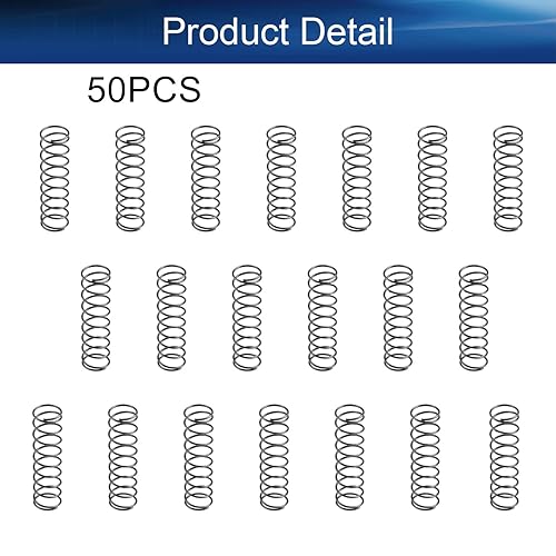 Miniatura 95 de Bettomshin 20 muelles comprimidos, 0.01 pulgadas de diámetro de alambre x 0.12 pulgadas de diámetro x 0.59 pulgadas de longitud libre, construcción