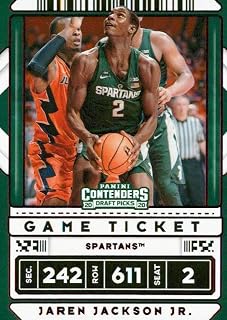 2020-21 Panini Contenders Draft Picks Game Ticket Variation Red #45 Jaren Jackson Jr. Michigan State Spartans Basketball Trading Card