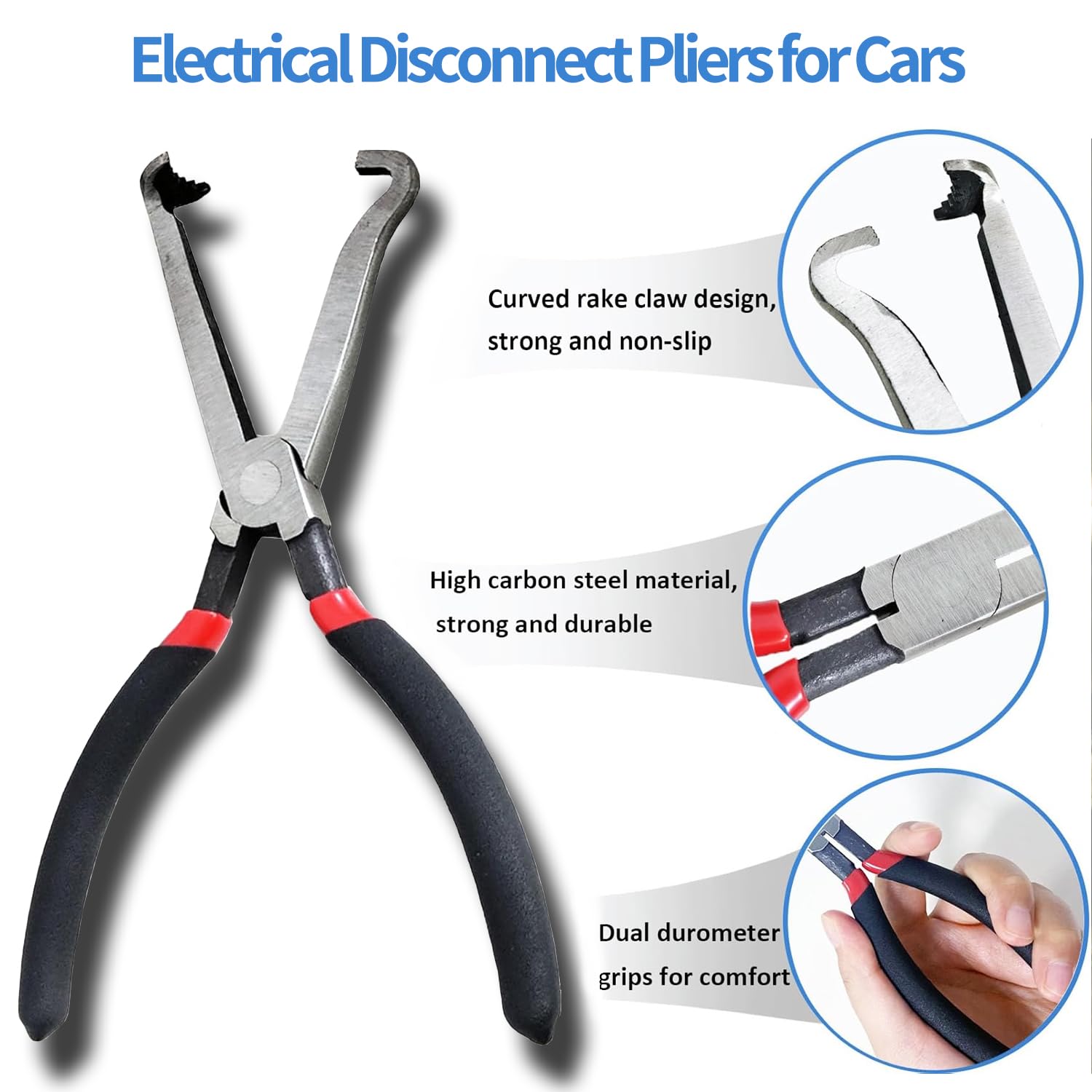 Pinza per scollegamento elettrico, 37960 Pinza lunga per rimozione candela, Scollegare connettori elettrici automobilistici, Fascetta stringitubo per tubi