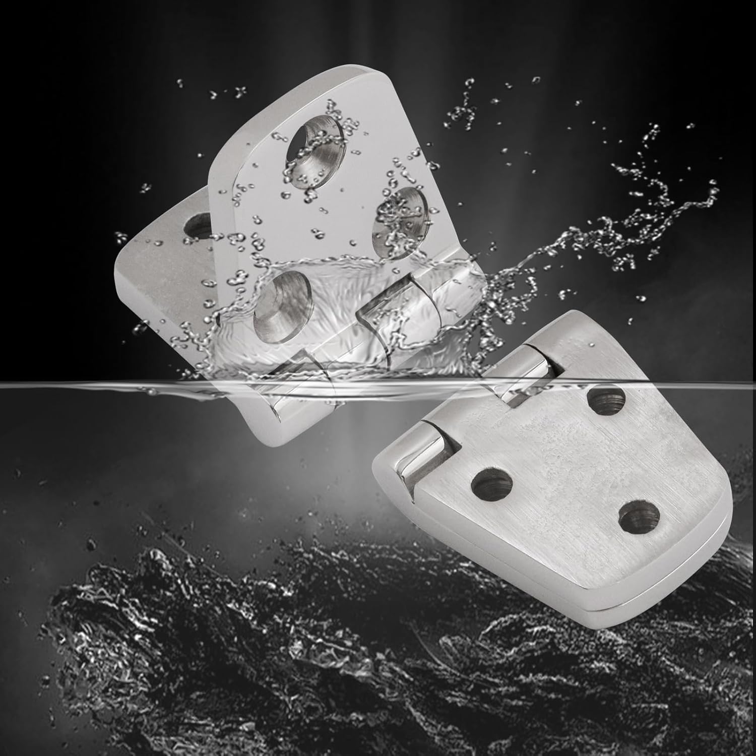 316 Stainless Steel Hinges Marine Grade 3" x 1.5" Heavy Duty Boat Hatch Hinge (76 mm X 38 mm) Casting Cabinet Door Hinge with Screws (6 Pack)