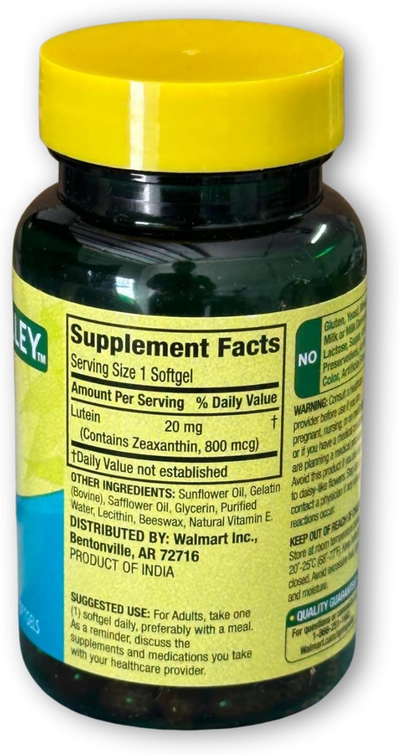 Lutein 20mg- Softgels, 30ct (Pack of 2) with Zeaxanthin, Boxed by Fusion Shop Store
