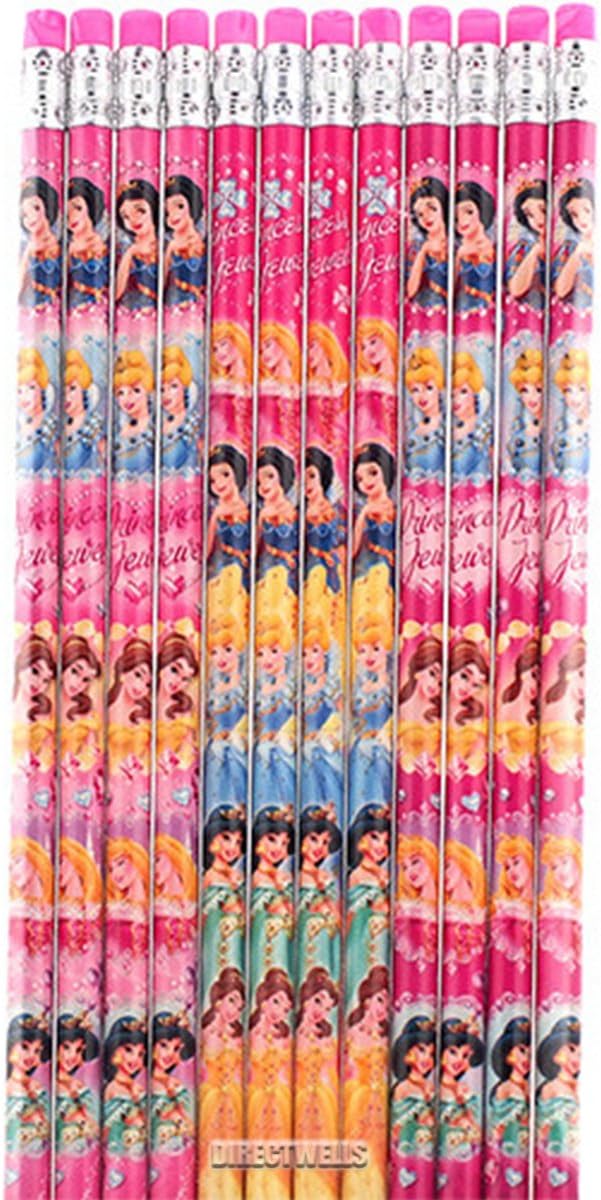Disney Princess Authentic Licensed 12 Wood Pencils Pack : Toys & Games