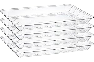 Posh Setting Clear Plastic Serving Trays (9x13)