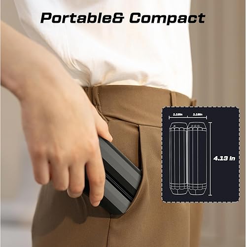 Miniatura 8 de EnjoyNest C306 - Calentador de manos recargable 3 en 1, reutilizable, 10000 mAh, calentador de bolsillo eléctrico portátil con 2 paquetes de batería