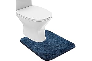 Bathroom Contour Rug Non Slip Bath Mat - For Toilet Base