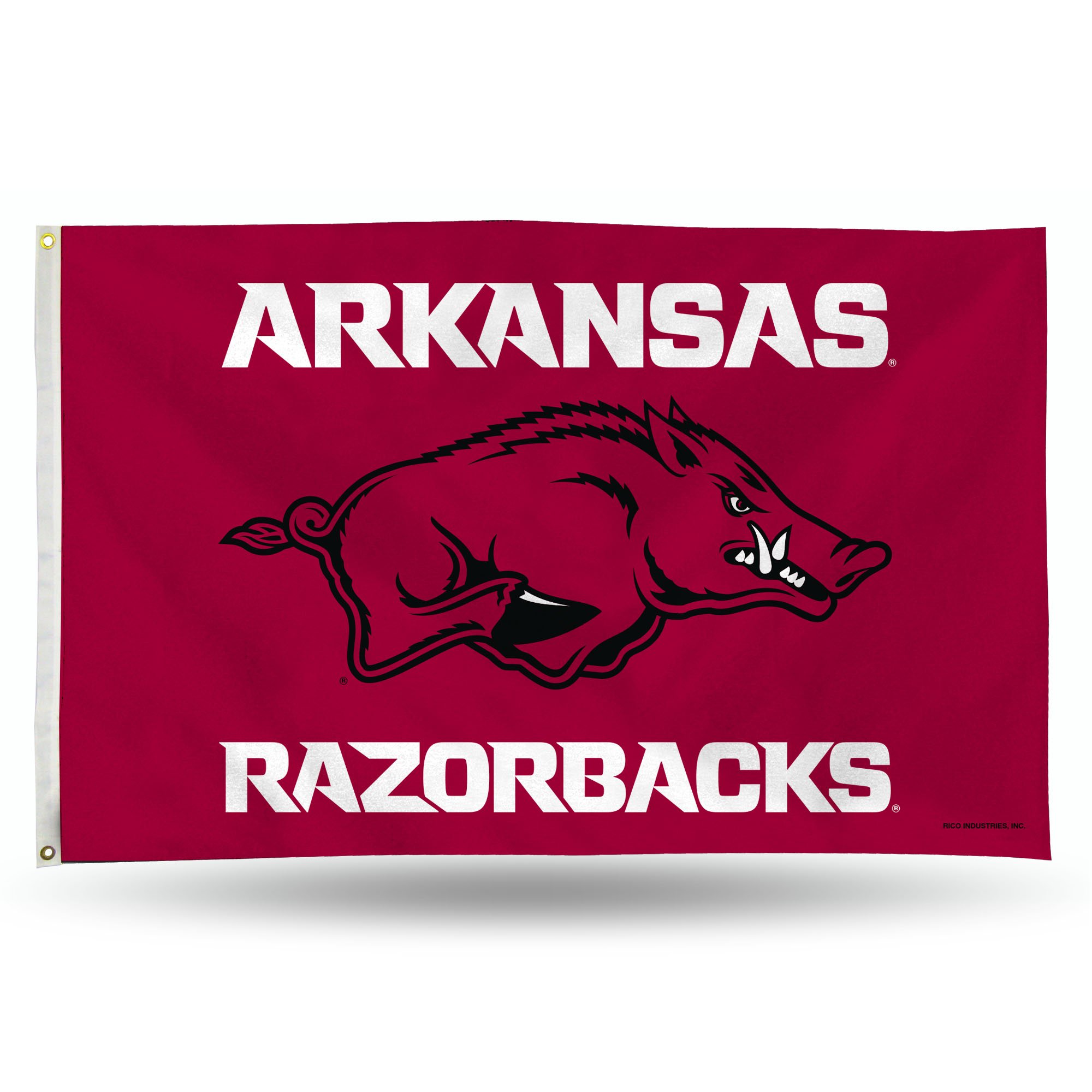 Rico Industries NCAA 3-Foot by 5-Foot Single Sided Banner Flag with Grommets, Arkansas Razorbacks