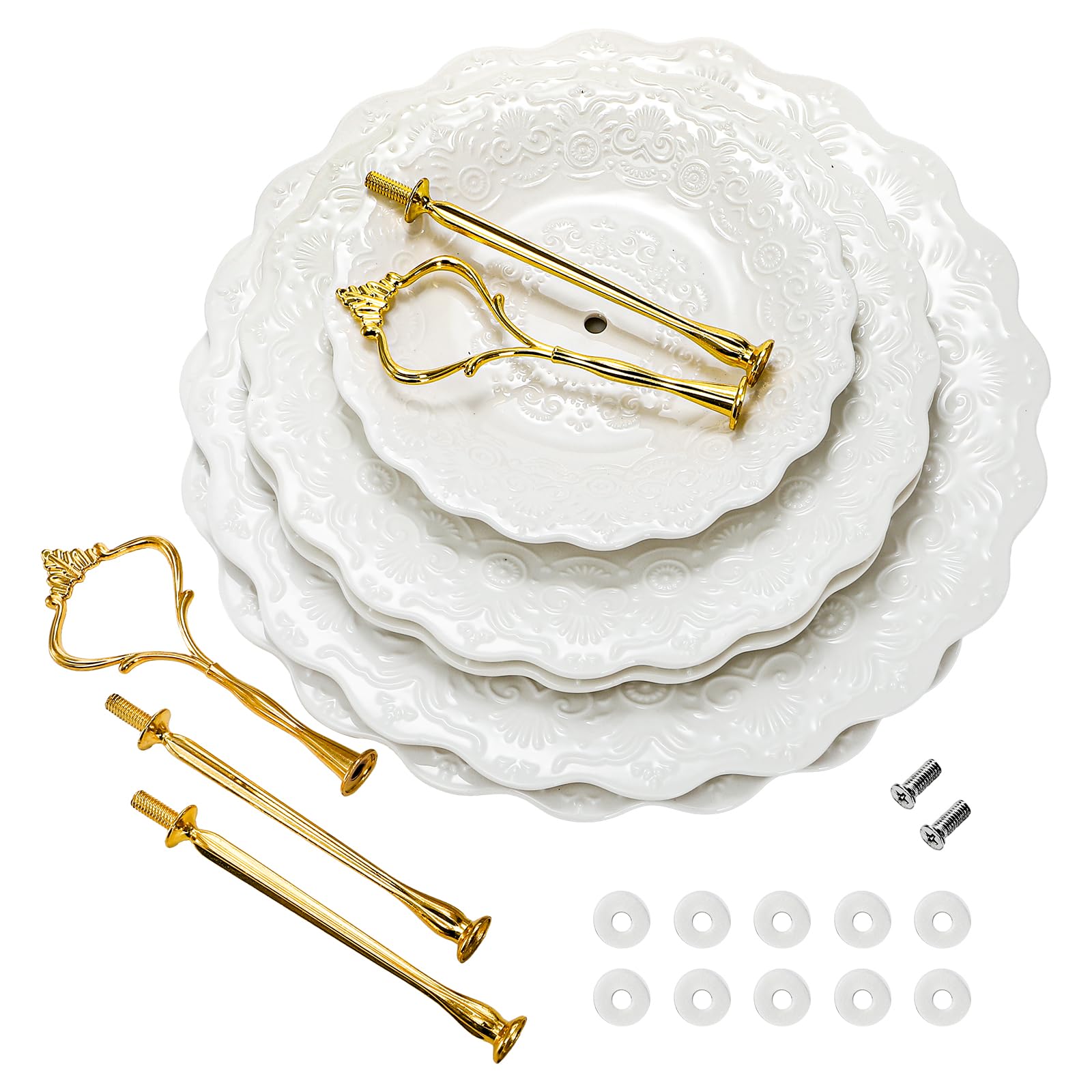 Lot De 2 Présentoirs à Cupcakes Ronds En Porcelaine Avec | FindTheDeal