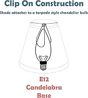 Vista 6 de Aspen Creative 51007 Pantalla de Lámpara de Araña Empire con Clip, Ratán Natural, 3" Superior x 4" Inferior x 4" Altura Inclinada