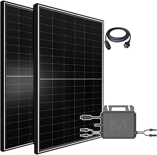900W Balkonkraftwerk Komplettset – 800W MARSTEK Mikro-Wechselrichter mit 2x450W Bifazial Glas-Glas Solarmodulen