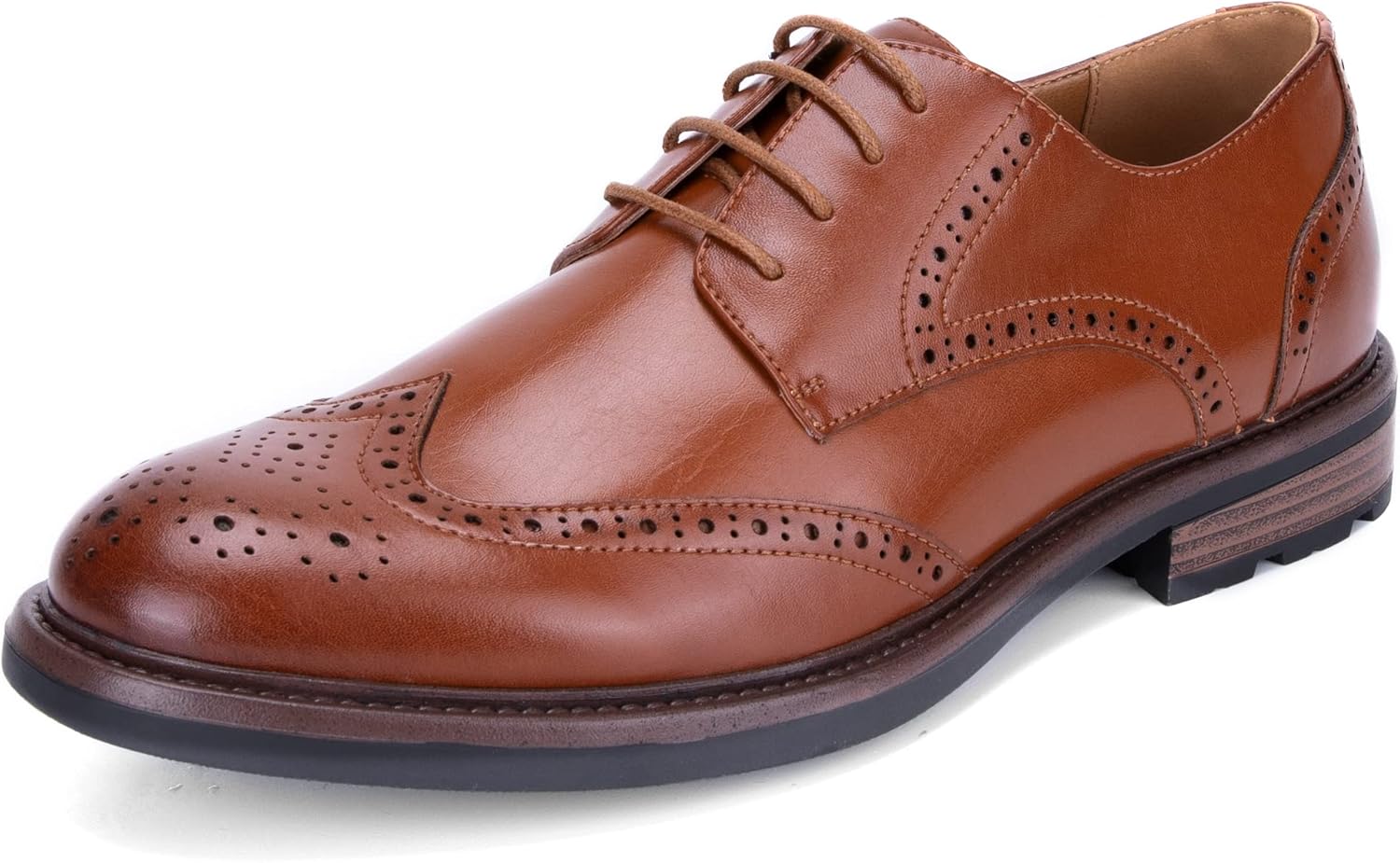 Hombres Wingtip Oxford zapatos formales clásicos con cordones zapatos de vestir DS20