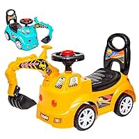 Escavadeira de Brinquedo Gigante Trator Retroescavadeira Carrinho Infantil (Amarelo)