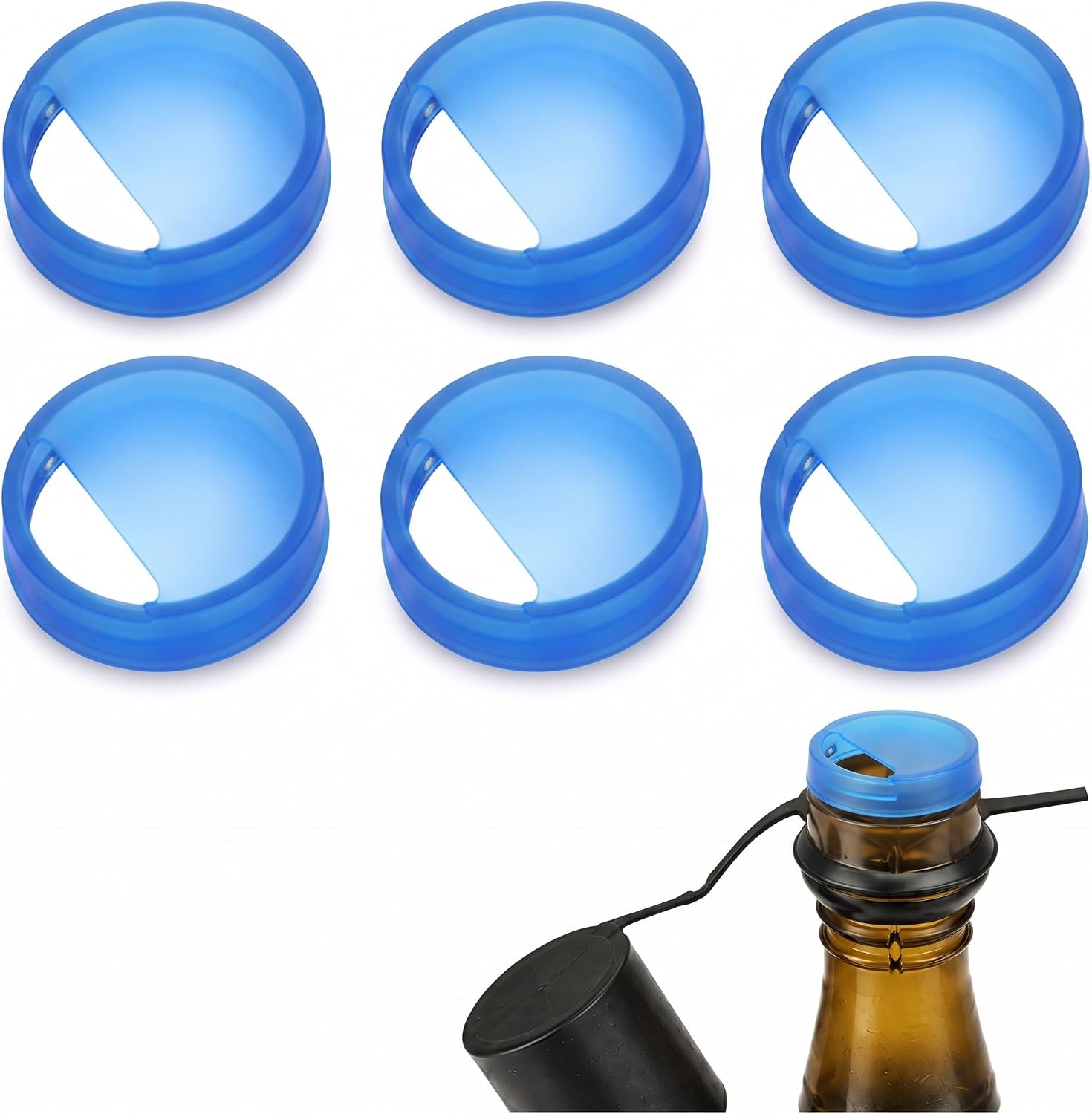 Soulchen 6 Pack Elk Call Replacement Reeds, Blue Silicone Pretuned Elk Calling Reeds for Bugles Cow Calls and Locator Sounds, Long Lasting Hunting Call Accessories for Hunters, Guides and Camps