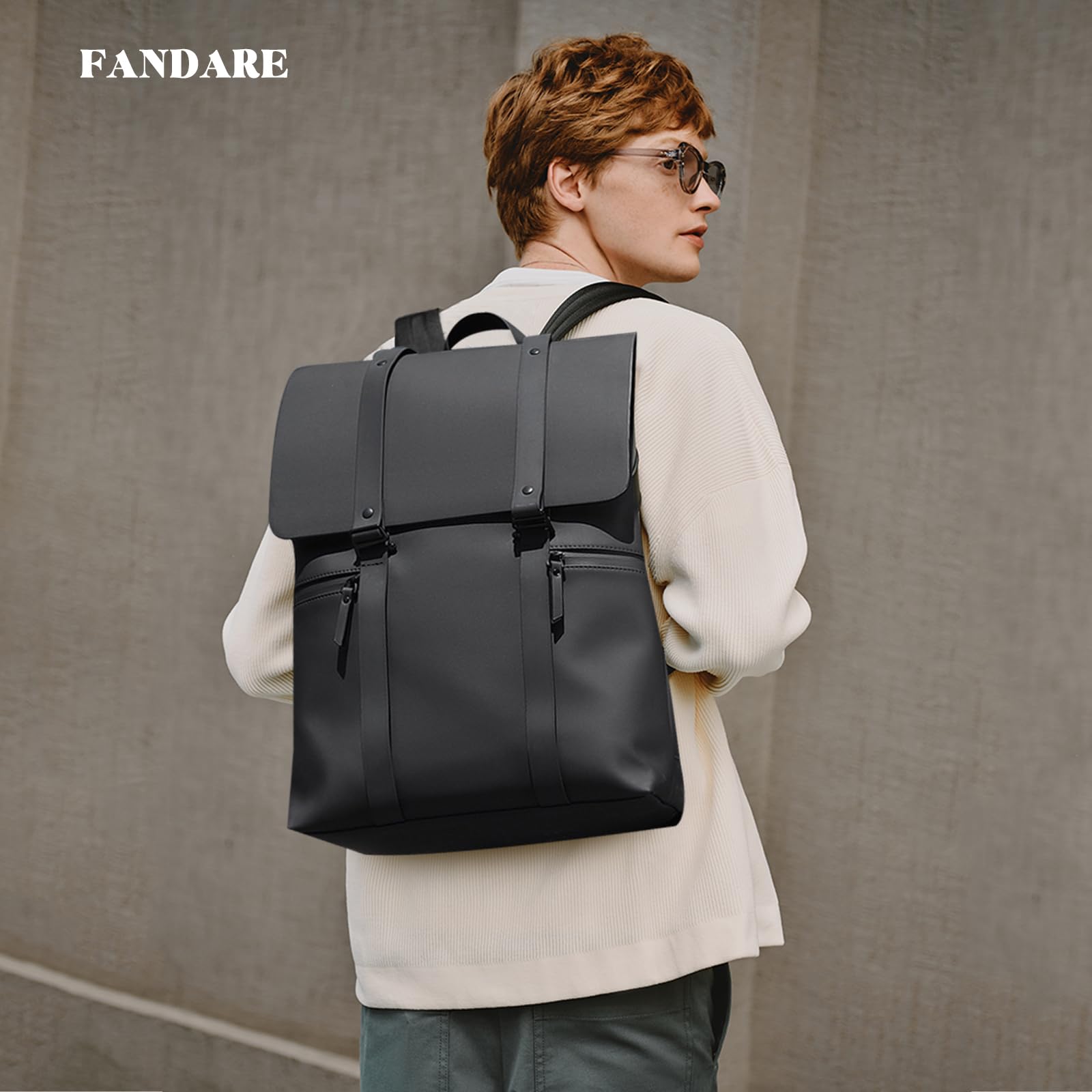 FANDARE 2024 Nuovo Zaino Donna Zaini Zaino Casual Zaino PC zaino Borsa da Cabina Zaino Lavoro viaggio Ufficio tech Zaini Scuola Università PU pelle Borse da scuola Borsa a Spalla Zainetto Backpack