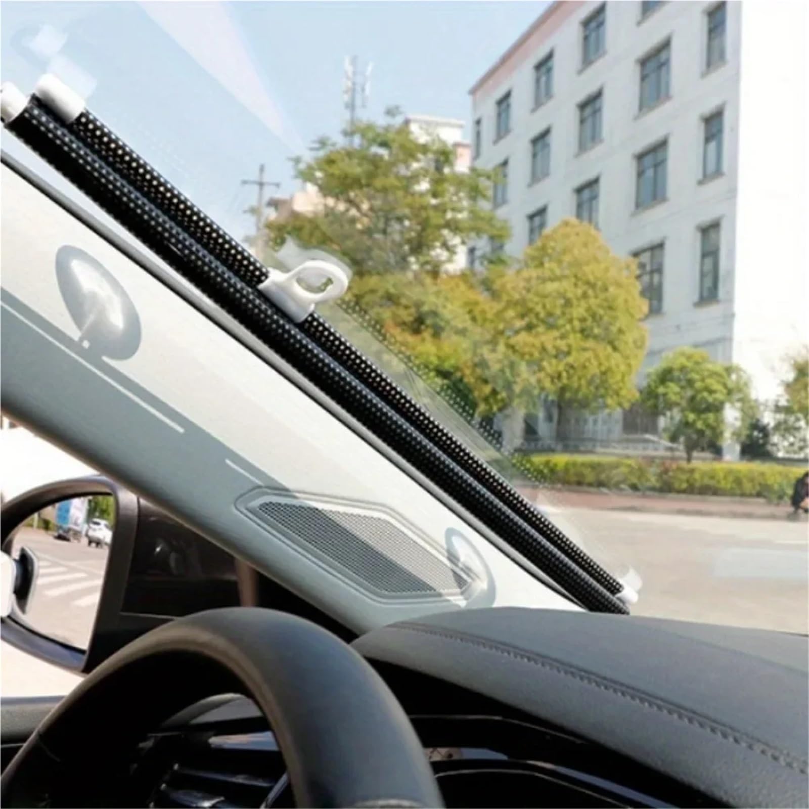 Einziehbarer Sonnenschutz für die Windschutzscheibe des Autos, UV-Isolierungsvorhang für Vorder- und Hinterfenster Sonnenschutz Magnetisch