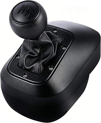 NBCP Gear Shifter for Logitech G29 - Racing Wheel Shifters,Durable 6-Speed H-Pattern Shifter with Push-Down Reverse, Durable ABS Construction & Hand-Stitched Leather,Secure Mount for Racing Simulation