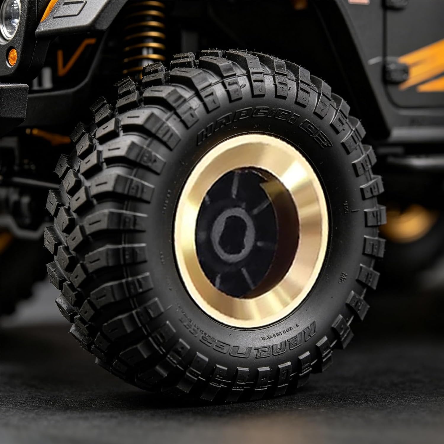4pcs Brass Wheel 3.7g Weights Ring for AXIAL SCX30, CNC Balancing Ring for SCX30 Upgrades Body Wheels, Rock Crawler Parts Accessories for RTR RC Car, Fits AXI-2048 AXI-2261 Tires