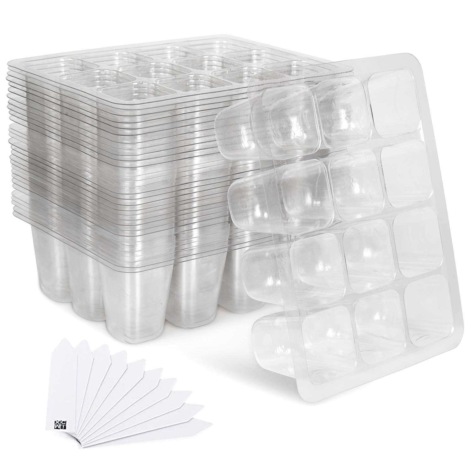 Buy MIXC 360 Cells Seedling Starter Trays Transparent Seed Tray Grow Germination Kit with 30