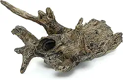 Tocas de Troncos para Peixes e Répteis de Médio Porte | Ornamento de Resina Atóxica para Aquários e Terrários | Pintura Artesanal (Enraizado)