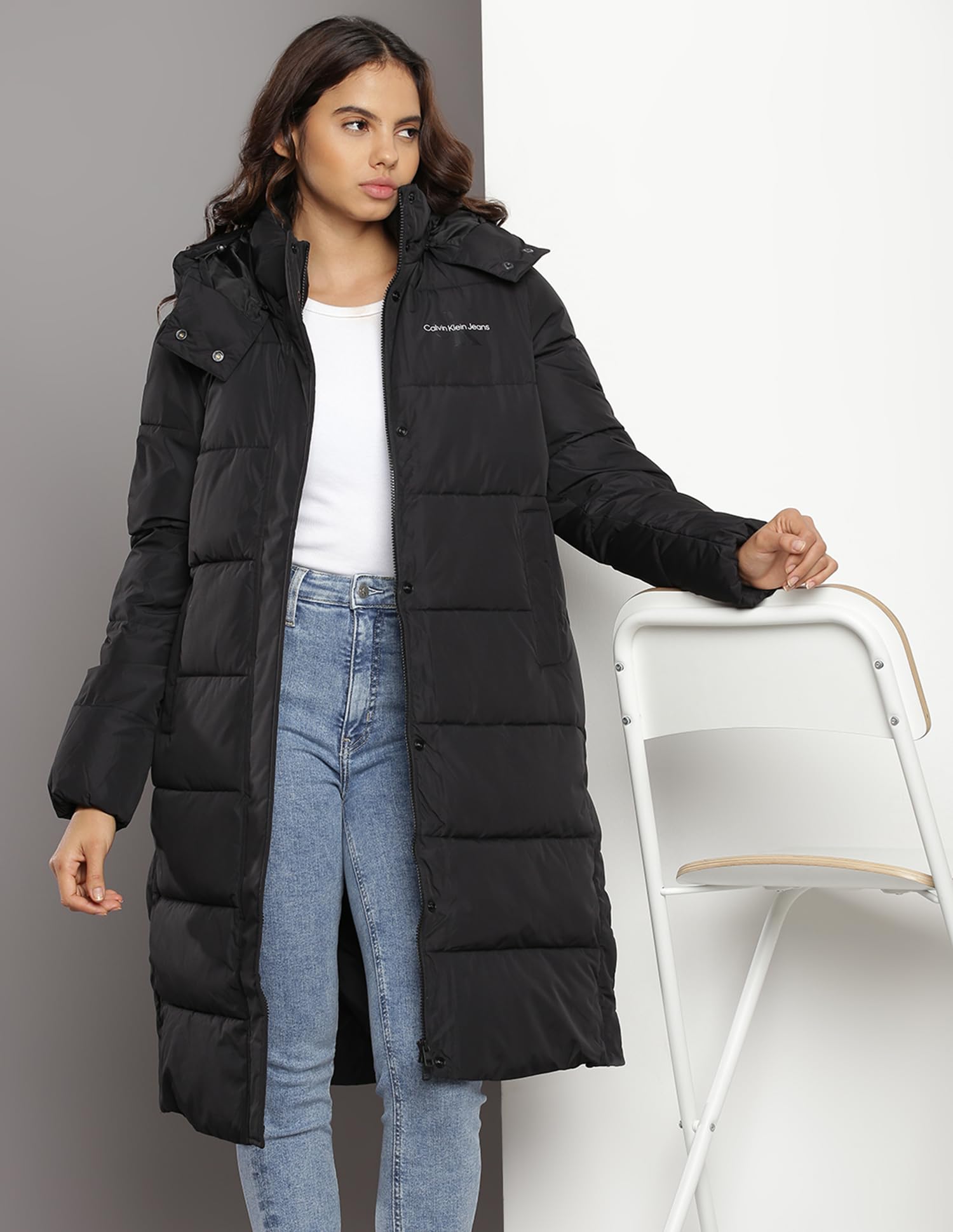 Calvin Klein Abrigo Mujer Down Long Puffer impermeable