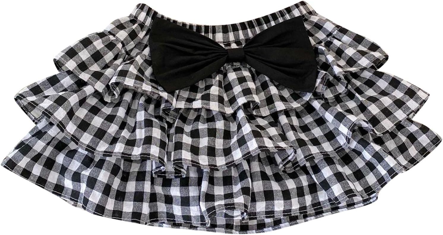 Newborn Infant Baby Girls Spring Summer Plaid Bow Tie Skirts Tulle Tutu Skirts Dress Up Games for Girls