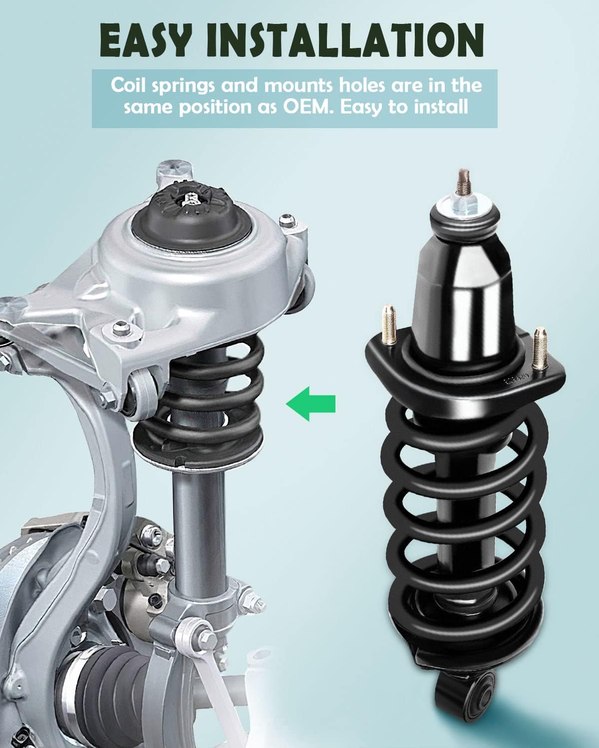 SCITOO Rear Strut Assembly Automotive Replace 171101L 171101R Quick Struts Shock for Honda Element - Set of 2