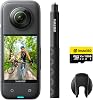 Insta360 X3 Vlog-Bundle - wasserdichte 360°-Actionkamera mit 1/2-Sensor 57K 360° 72MP 360°-Fotos Stabilisierung 229-Touchscreen Vibrationsfeedback KI-Bearbeitung Live-Streaming