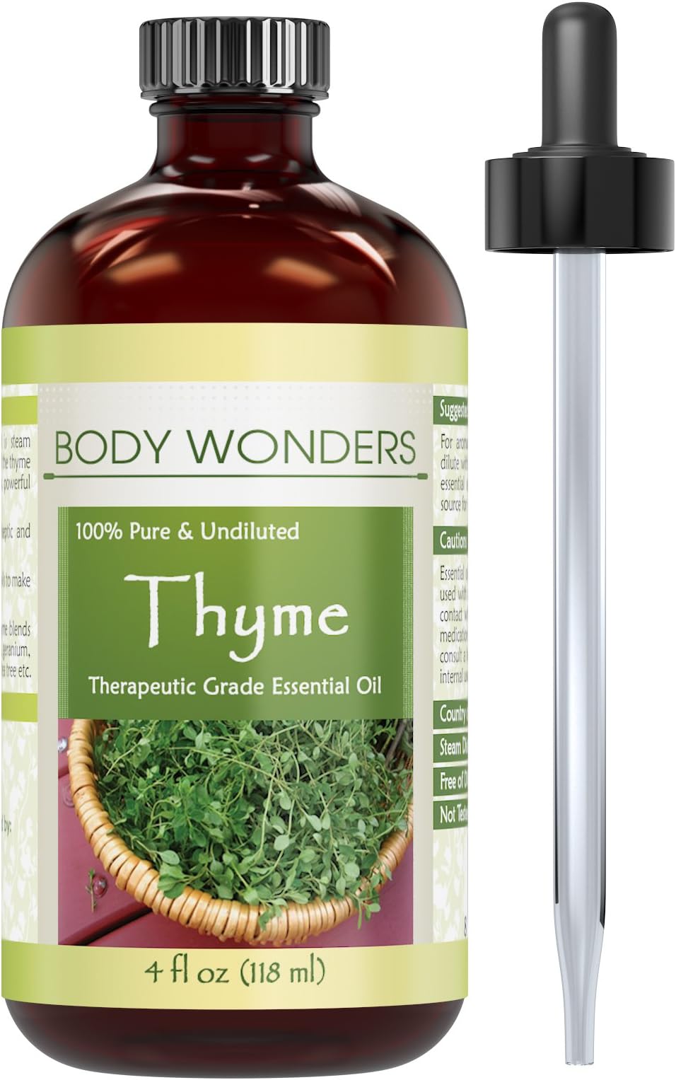 Body Wonders 100% Pure & Undiluted Therapeutic Grade Oil 4 Fl Oz 118 Ml