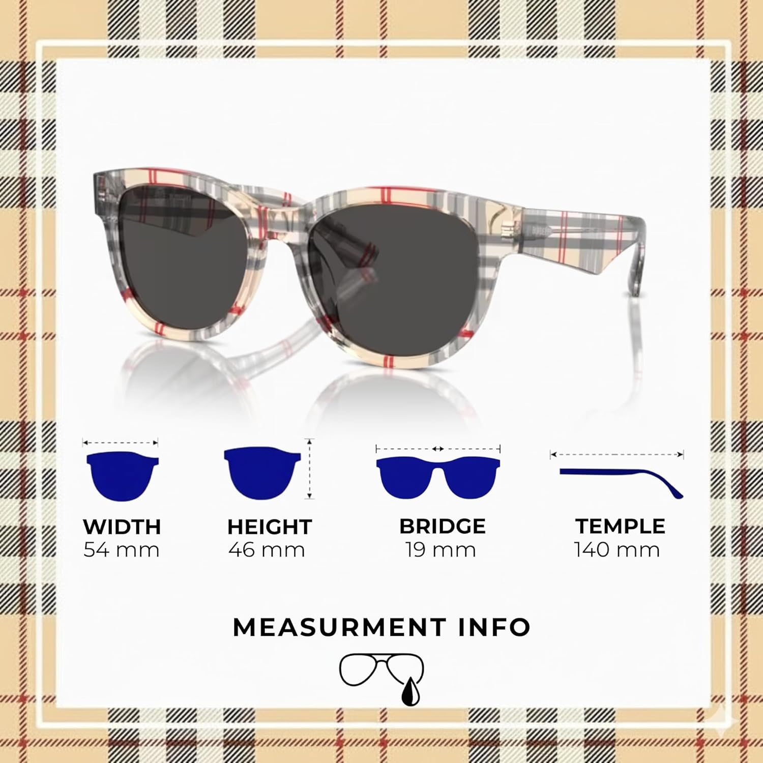 BURBERRY BE4432U Phantos Shape Acetate Sunglasses with Luxury Eyewear Kit - Image 5