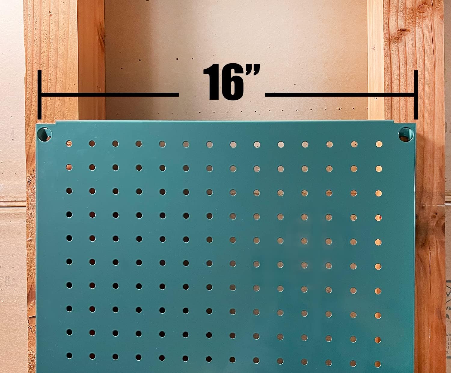 Metal Pegboard 12-Inch Tall x 16-Inch Wide Heavy Duty Wall Organizer for Home Garage Tool Storage 4pcs Green