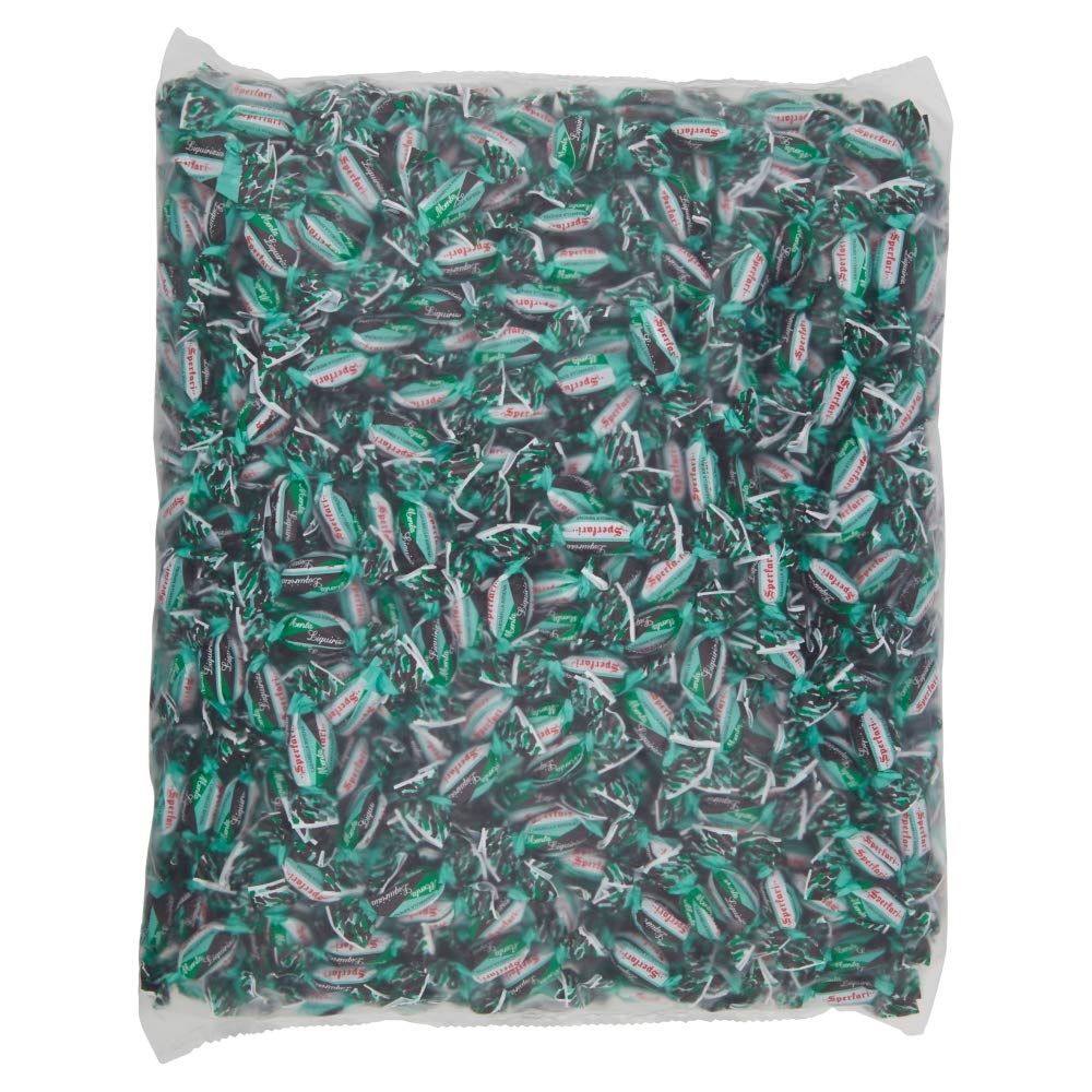Sperlari - Caramelle Dure Menta e Liquirizia, Incartate Singolarmente - Sacchetto da 3 kg
