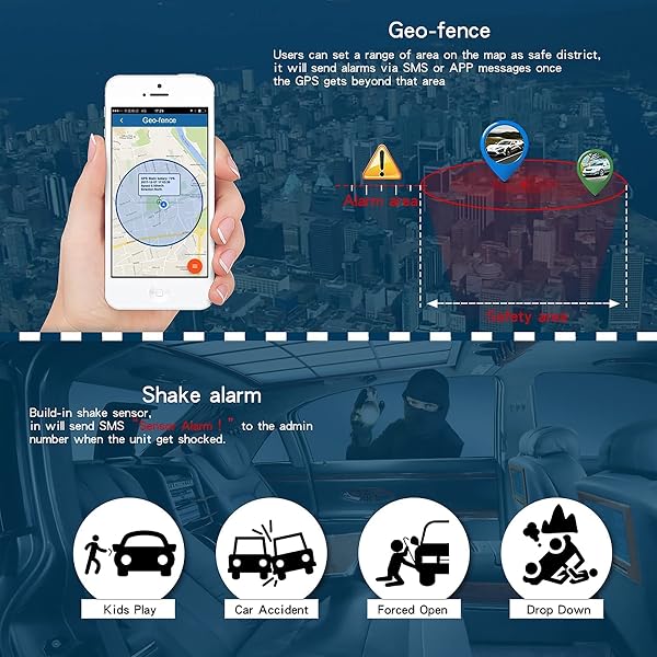 TK905B Traceur GPS sans Abonnement GPS Tracker pour Voiture 4G 10000mAh 80 Jours en Veille Aimant Puissant Etanche Suivi en Temps Réel Locator pour Voiture Moto Bateau Camion Flotte Car Tracking - 5