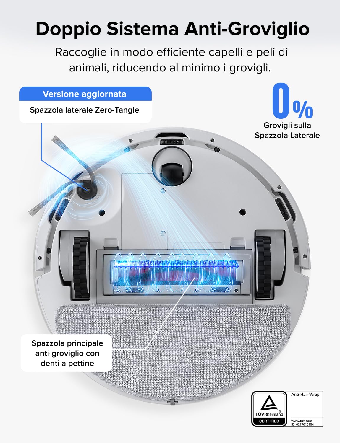roborock Q7 L5 Robot Aspirapolvere Lavapavimenti con Mappatura, Bianco