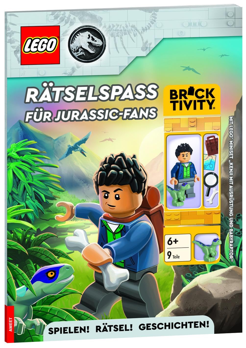 LEGO® Jurassic World(TM) - Rätselspaß für Jurassic-Fans: mit Minifigur "Kenji mit Ausrüstung und Babyraptor"